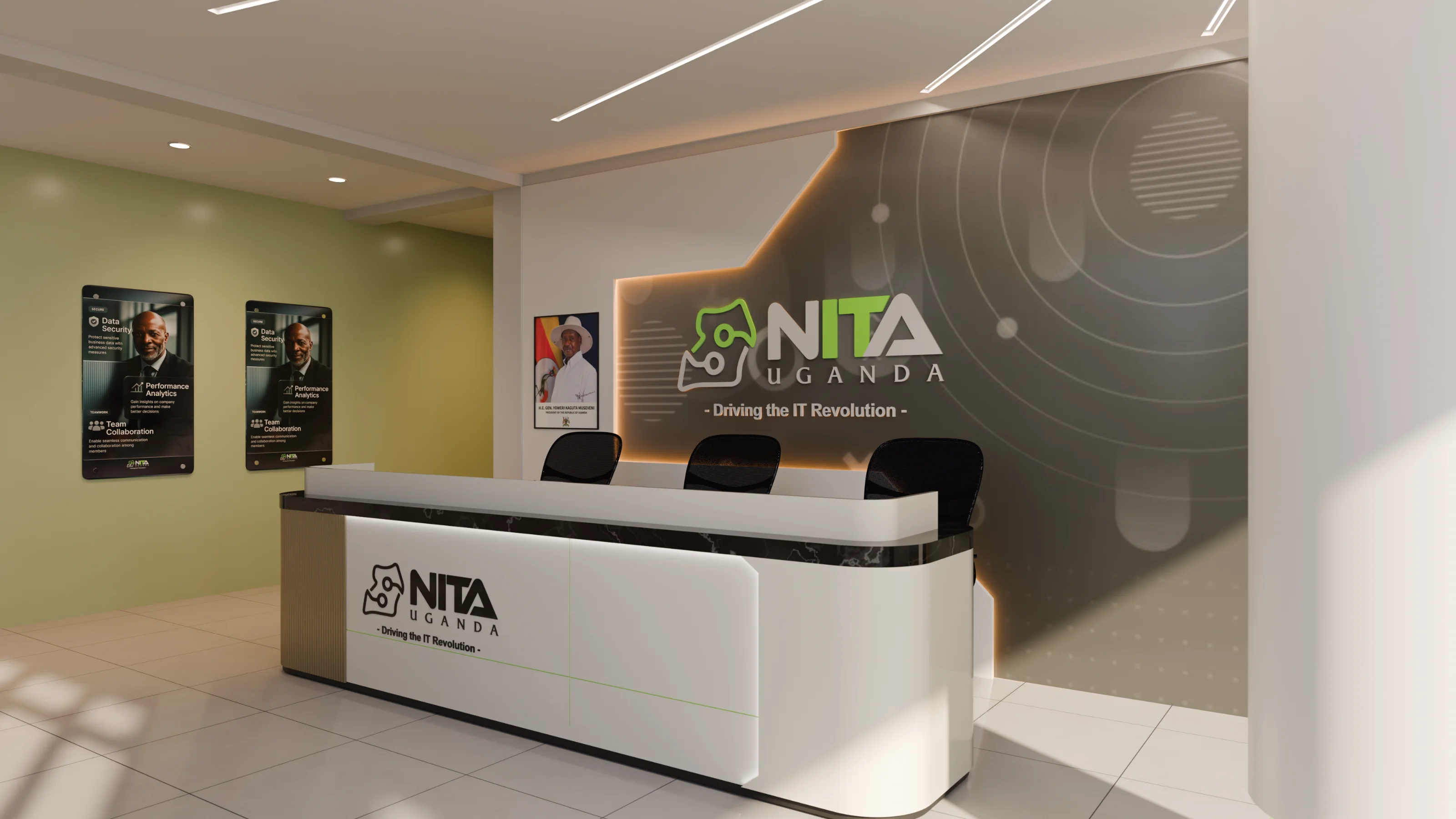 Reception desk and entrance area