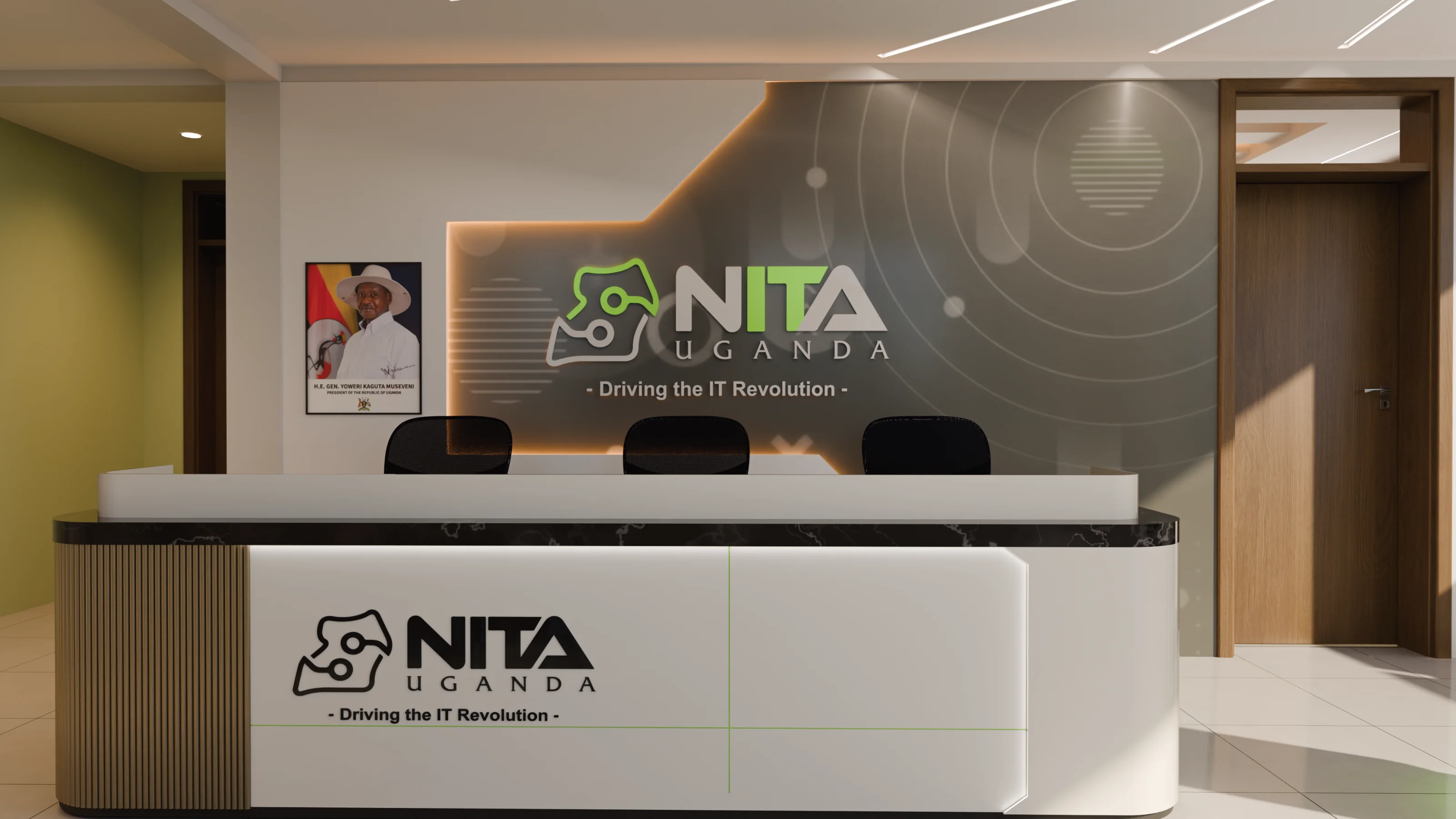 Feature wall and branded panel