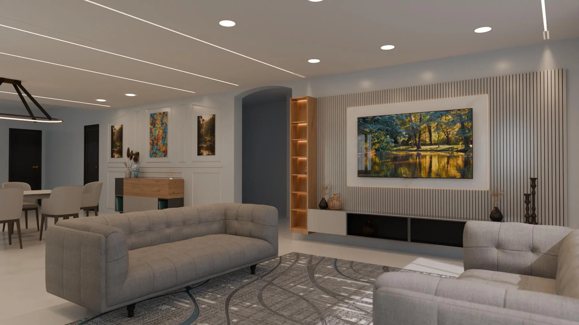 Dining area and kitchen connection